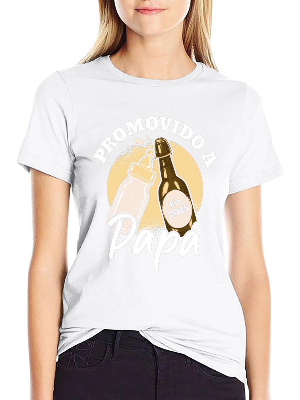 Promovido a Papa T-Shirt - New Dad Est. 2025