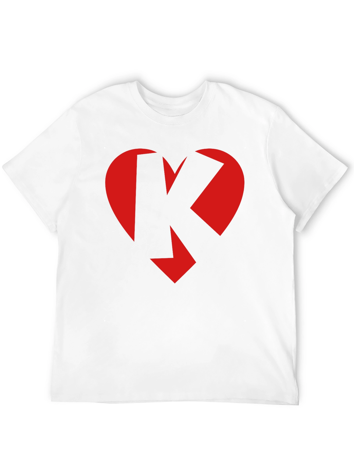 Heart K Graphic Tee - Black Crew Neck