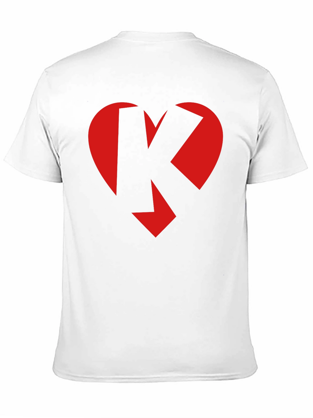 Heart K Graphic Tee - Black Crew Neck