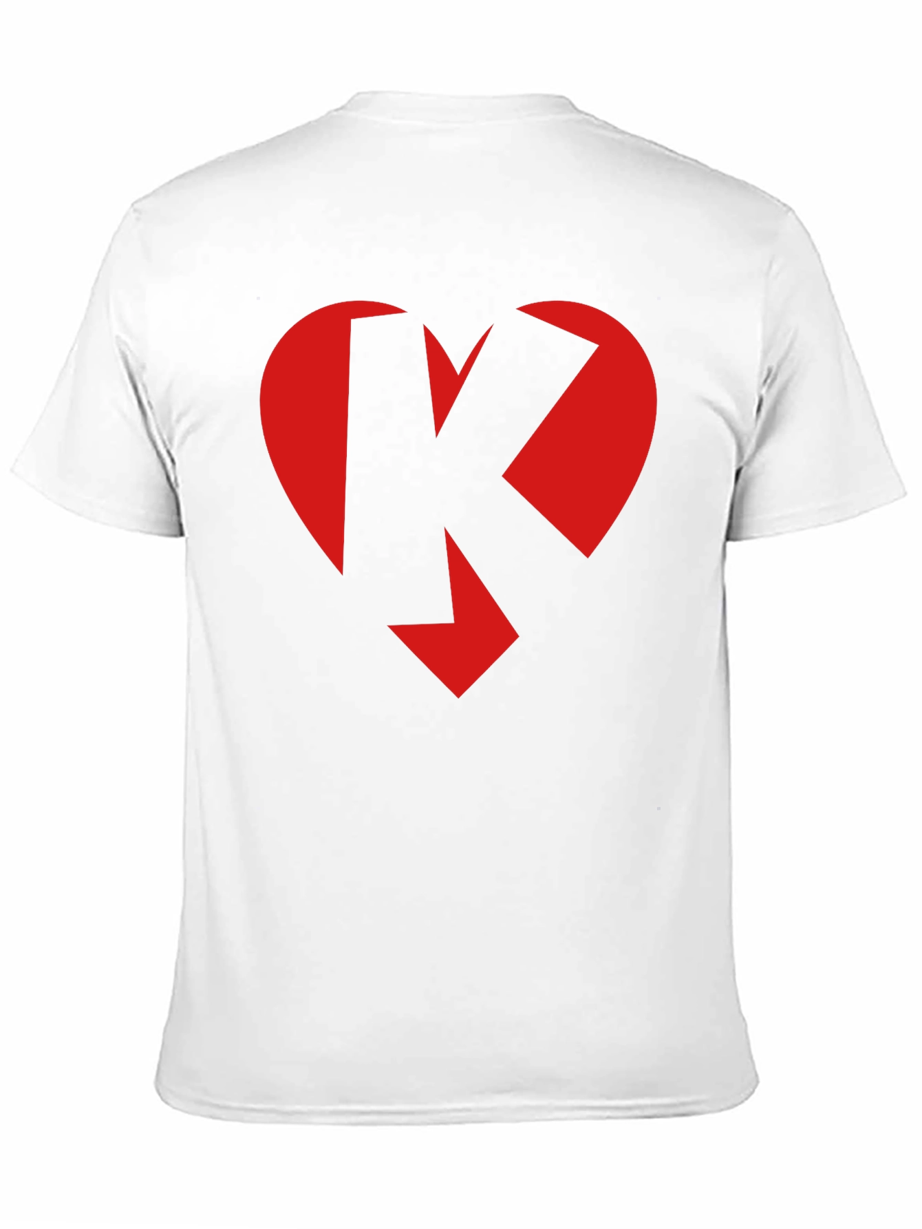 Heart K Graphic Tee - Black Crew Neck