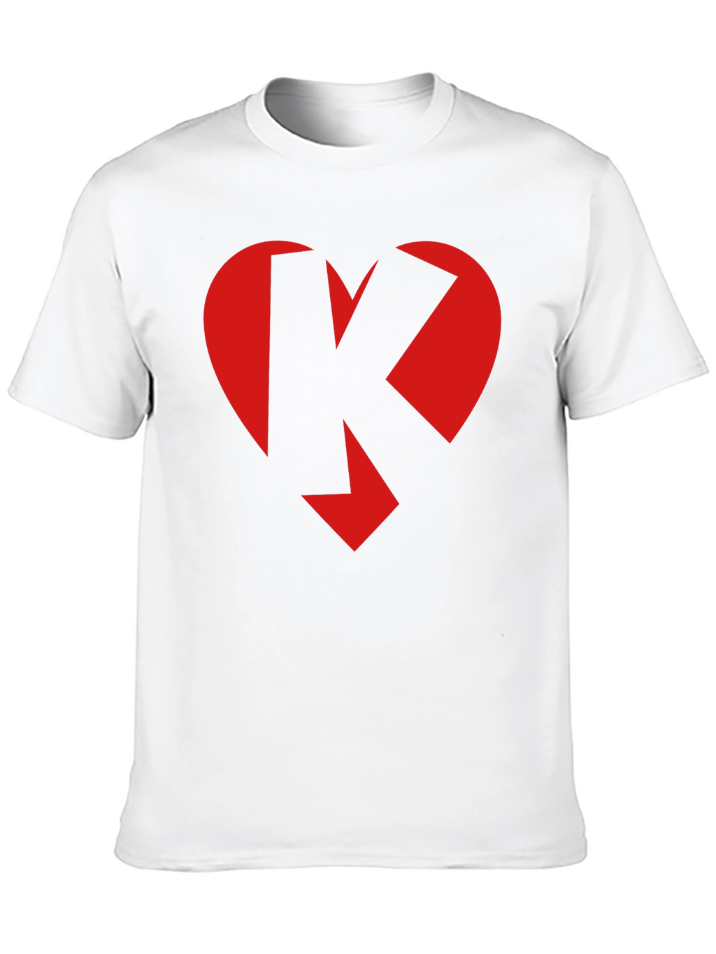 Heart K Graphic Tee - Black Crew Neck
