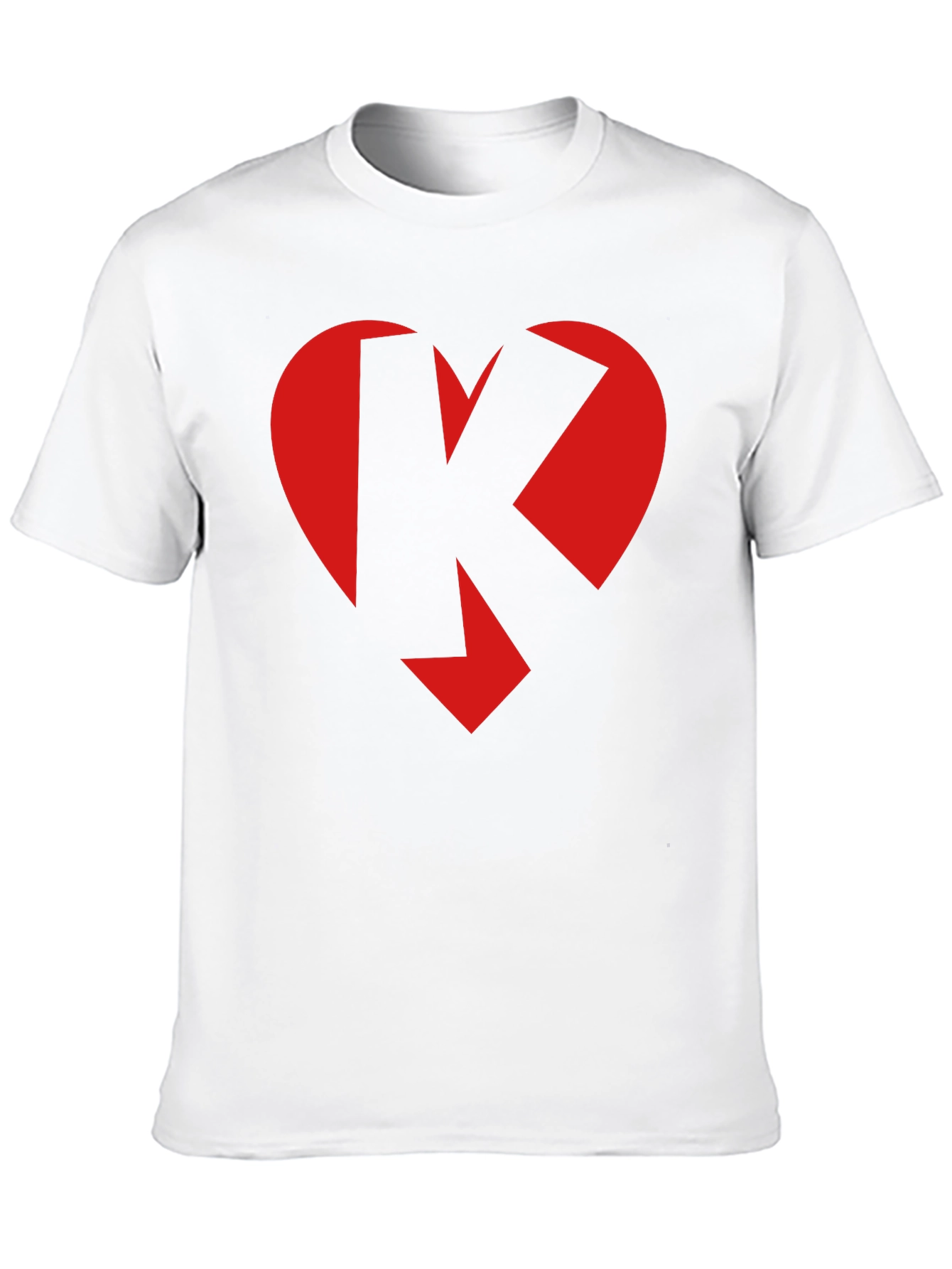 Heart K Graphic Tee - Black Crew Neck