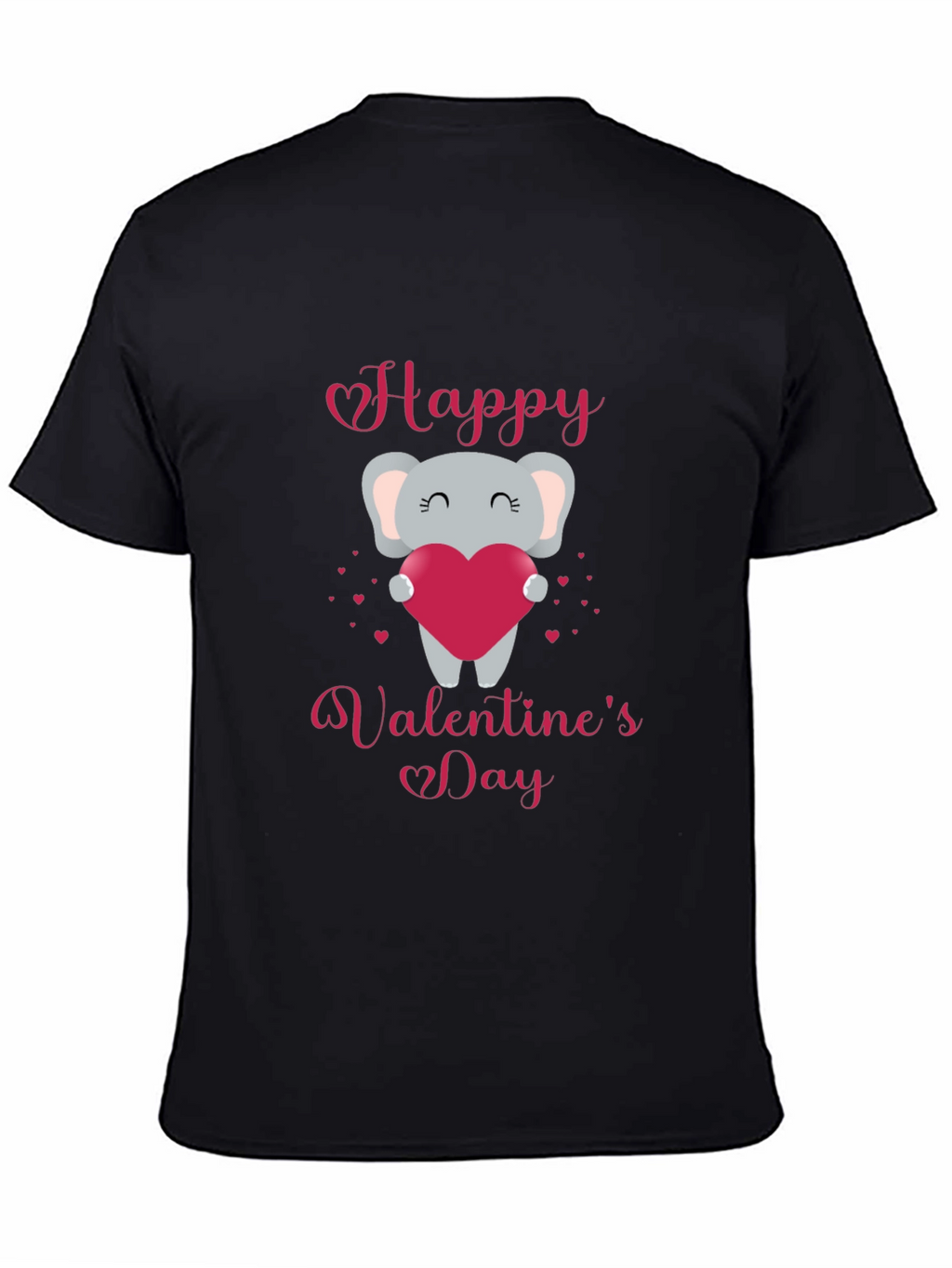 Happy Valentines Day Elephant Graphic T-Shirt