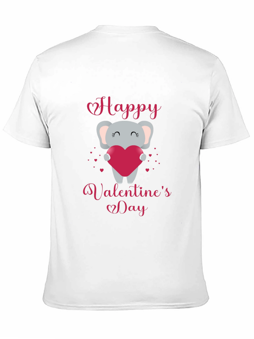 Happy Valentines Day Elephant Graphic T-Shirt