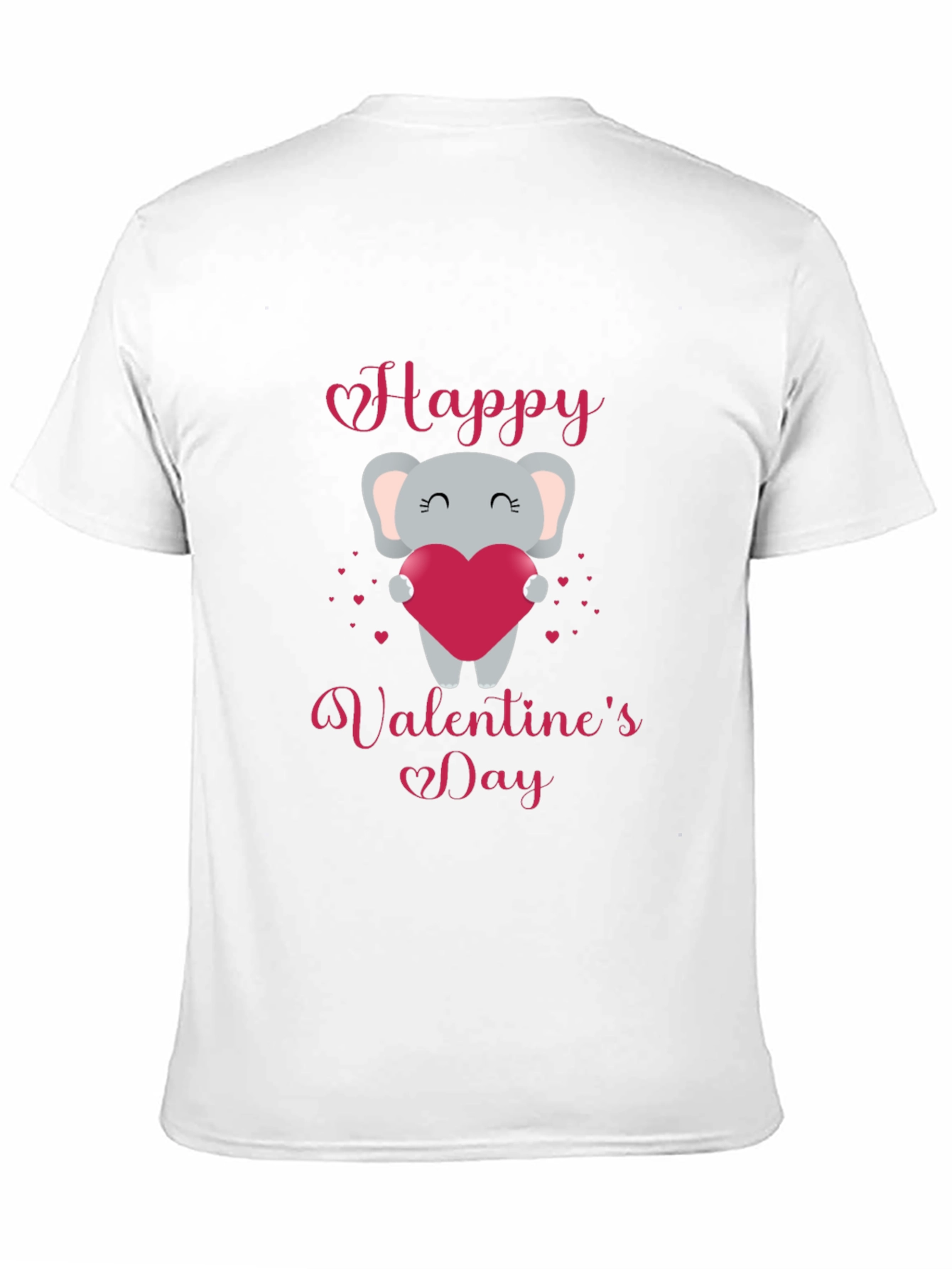 Happy Valentines Day Elephant Graphic T-Shirt