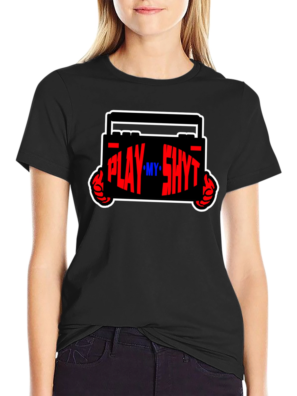 Play My Sh*t Black Graphic Tee