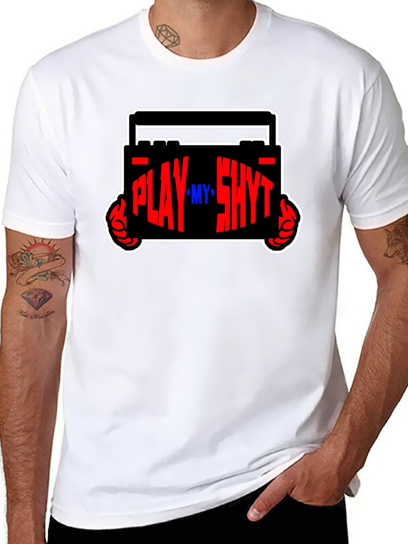 Play My Sh*t Black Graphic Tee