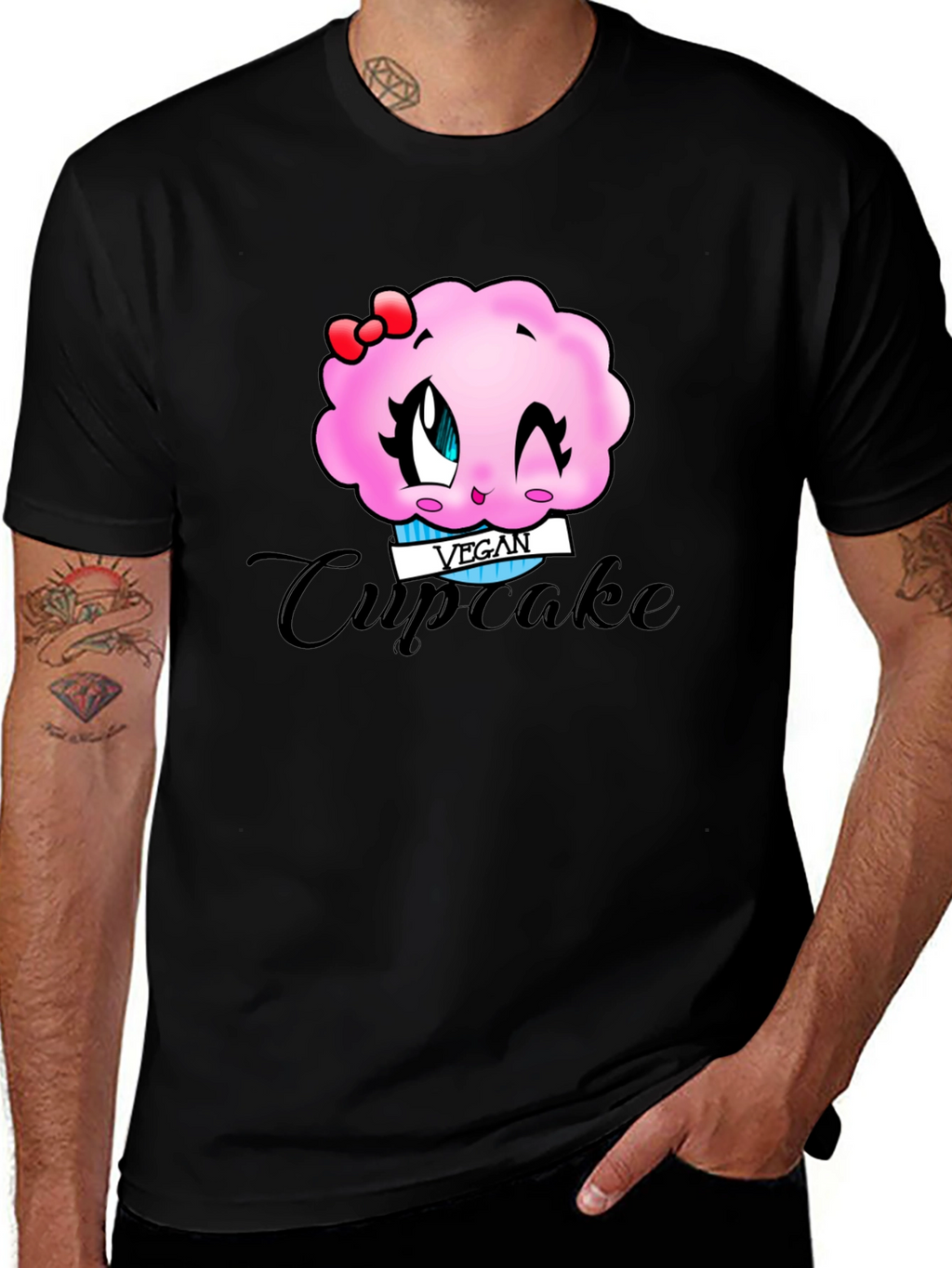Vegan Cupcake T-Shirt - Cute Kawaii Style!