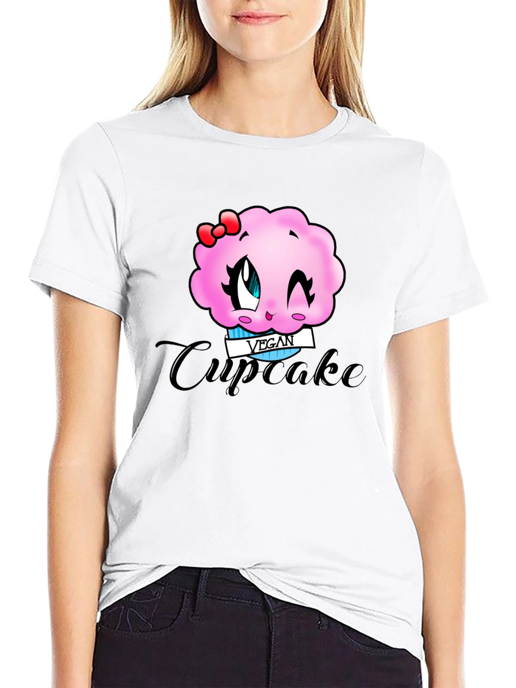 Vegan Cupcake T-Shirt - Cute Kawaii Style!