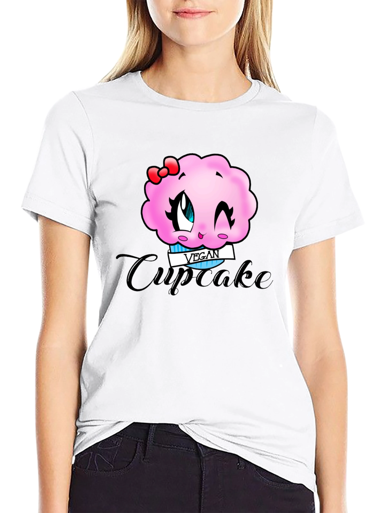 Vegan Cupcake T-Shirt - Cute Kawaii Style!