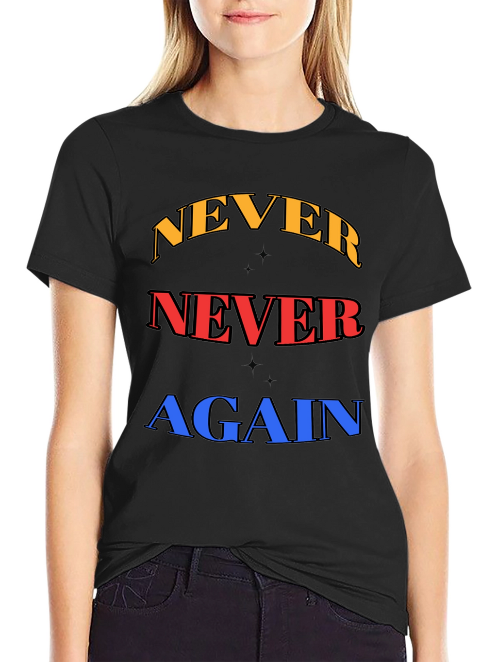 Never Again Graphic Tee - Bold Statement Shirt