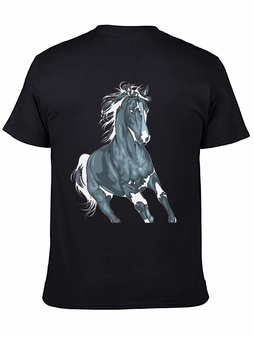 Horse Graphic T-Shirt - Black Cotton Tee