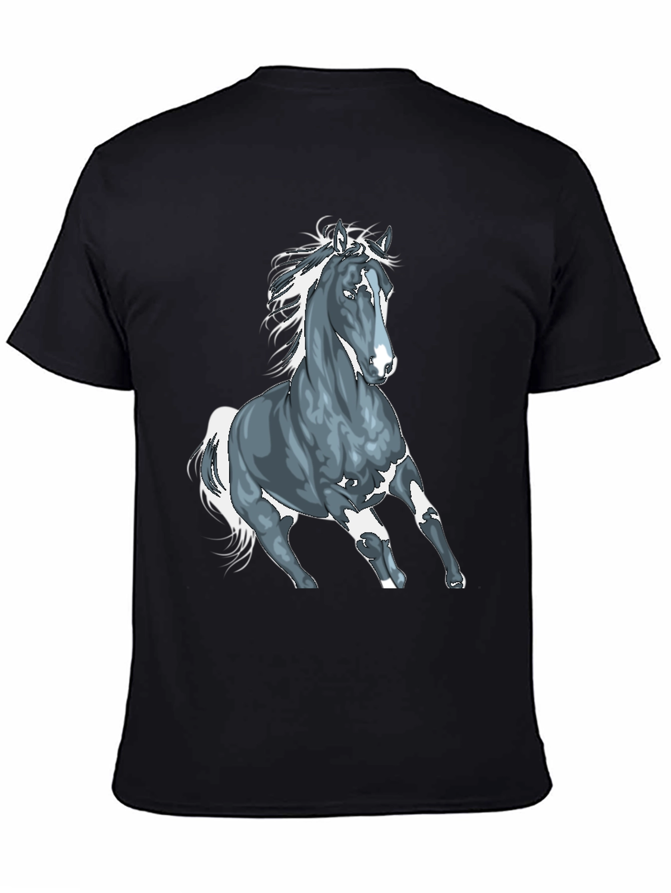Horse Graphic T-Shirt - Black Cotton Tee