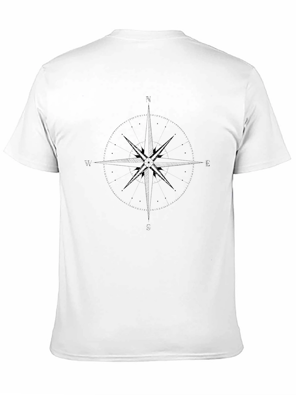 Compass Rose Graphic Black T-Shirt