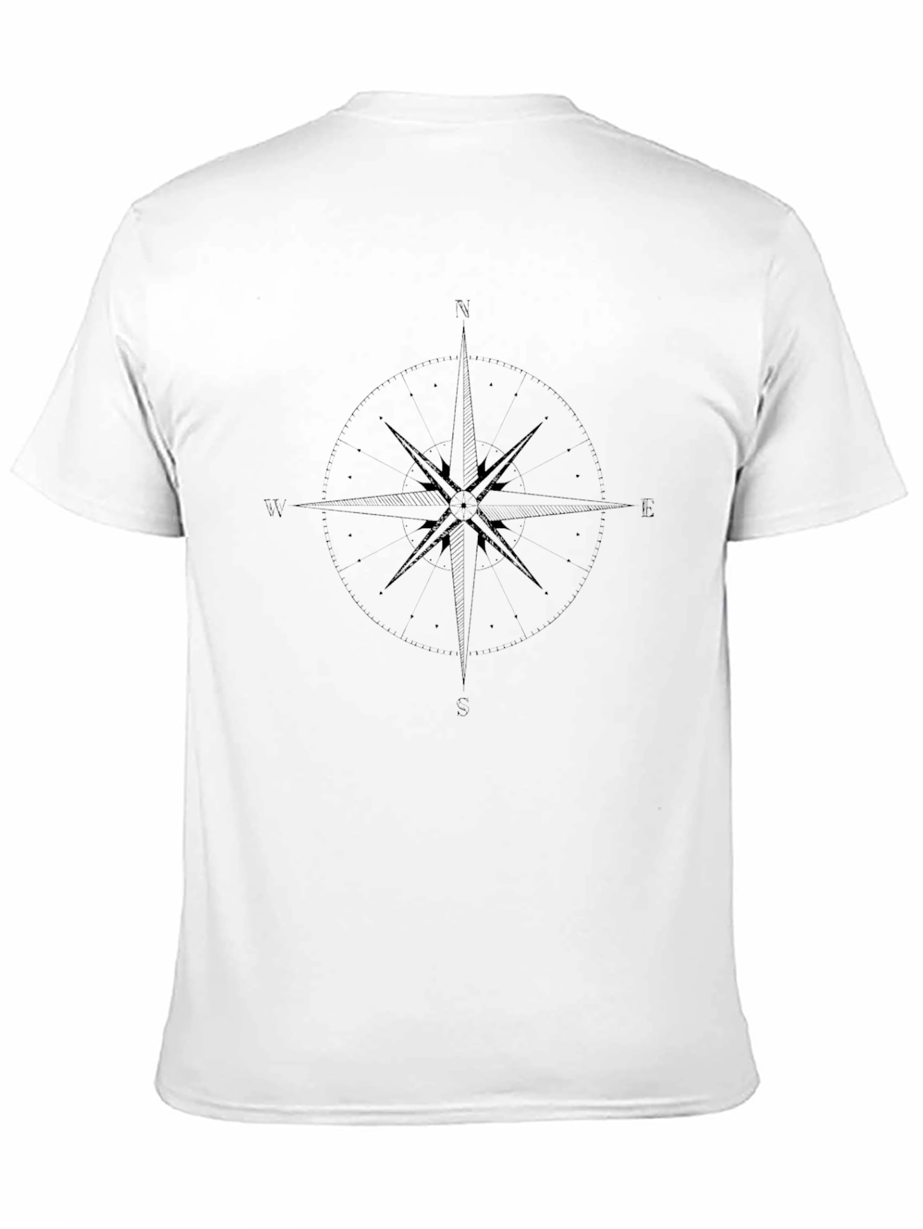 Compass Rose Graphic Black T-Shirt