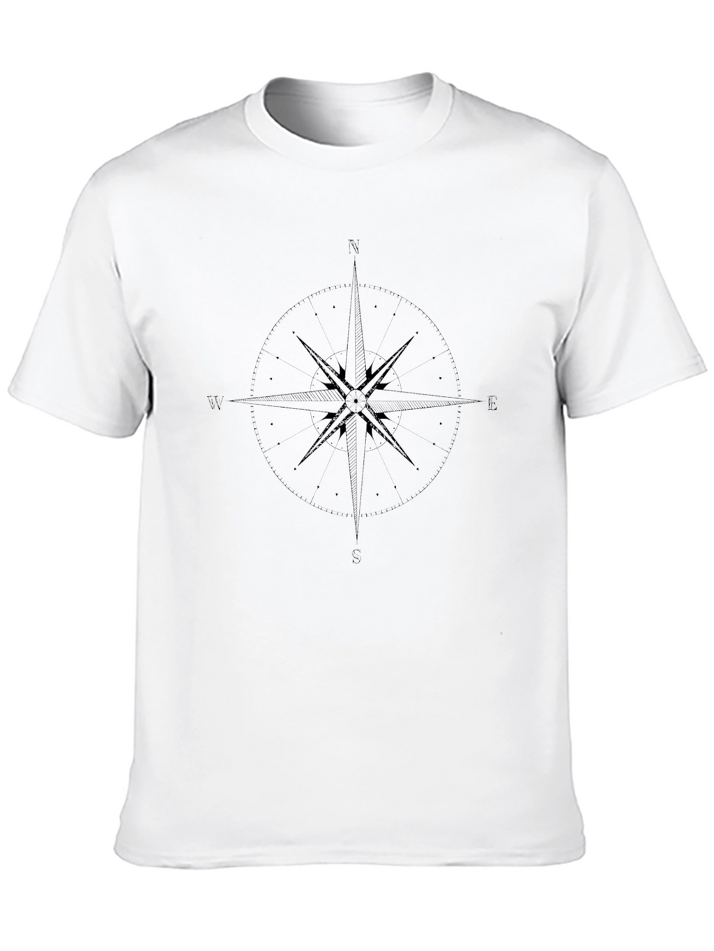 Compass Rose Graphic Black T-Shirt