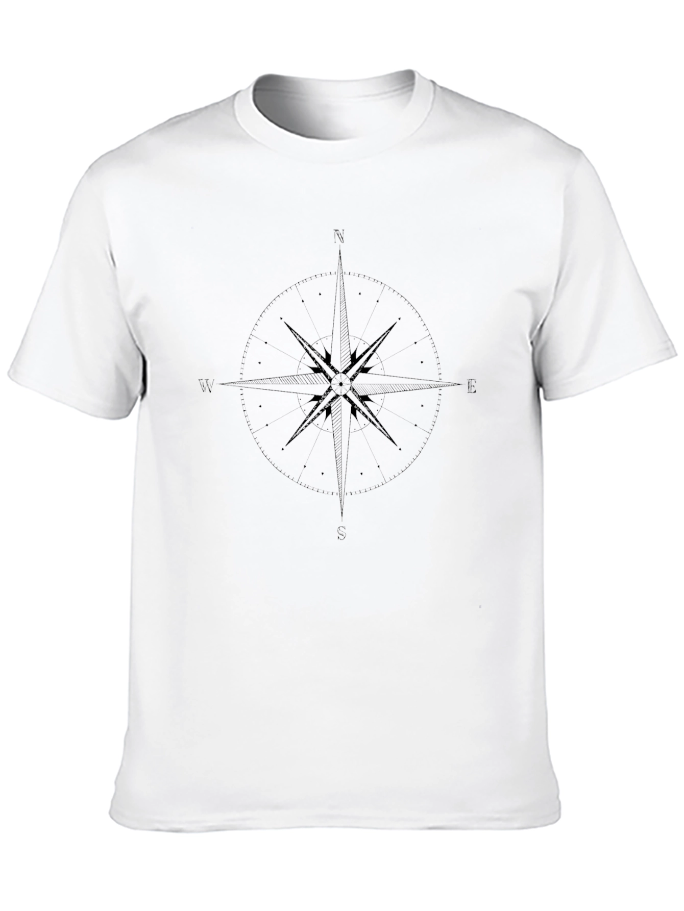 Compass Rose Graphic Black T-Shirt