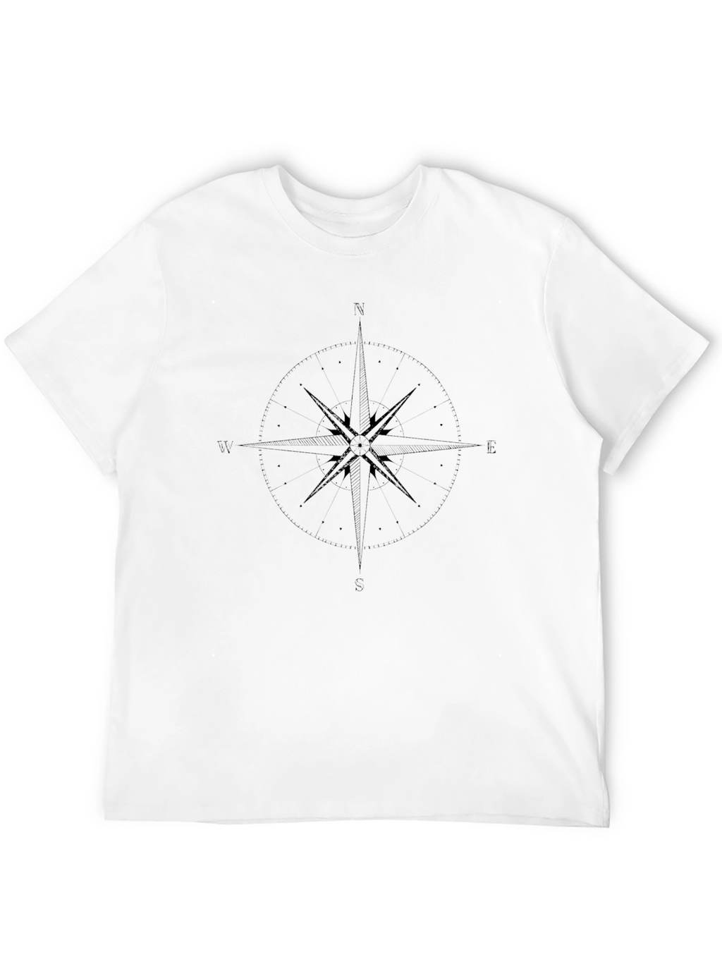 Compass Rose Graphic Black T-Shirt