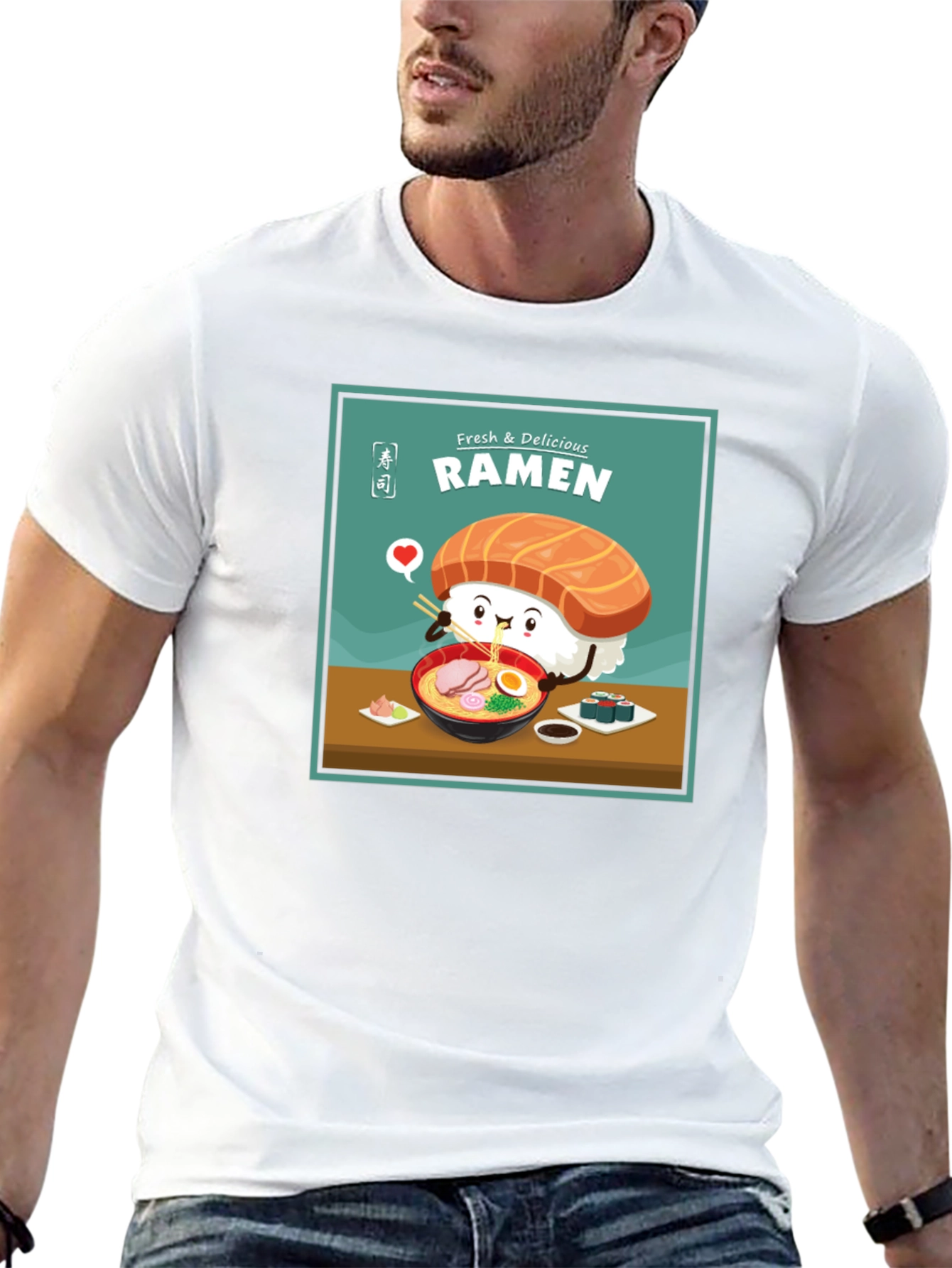 Ramen Lover T-Shirt - Sushi Cartoon