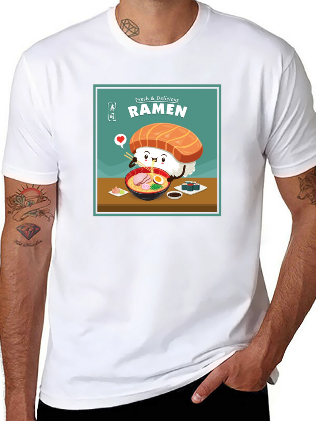 Ramen Lover T-Shirt - Sushi Cartoon