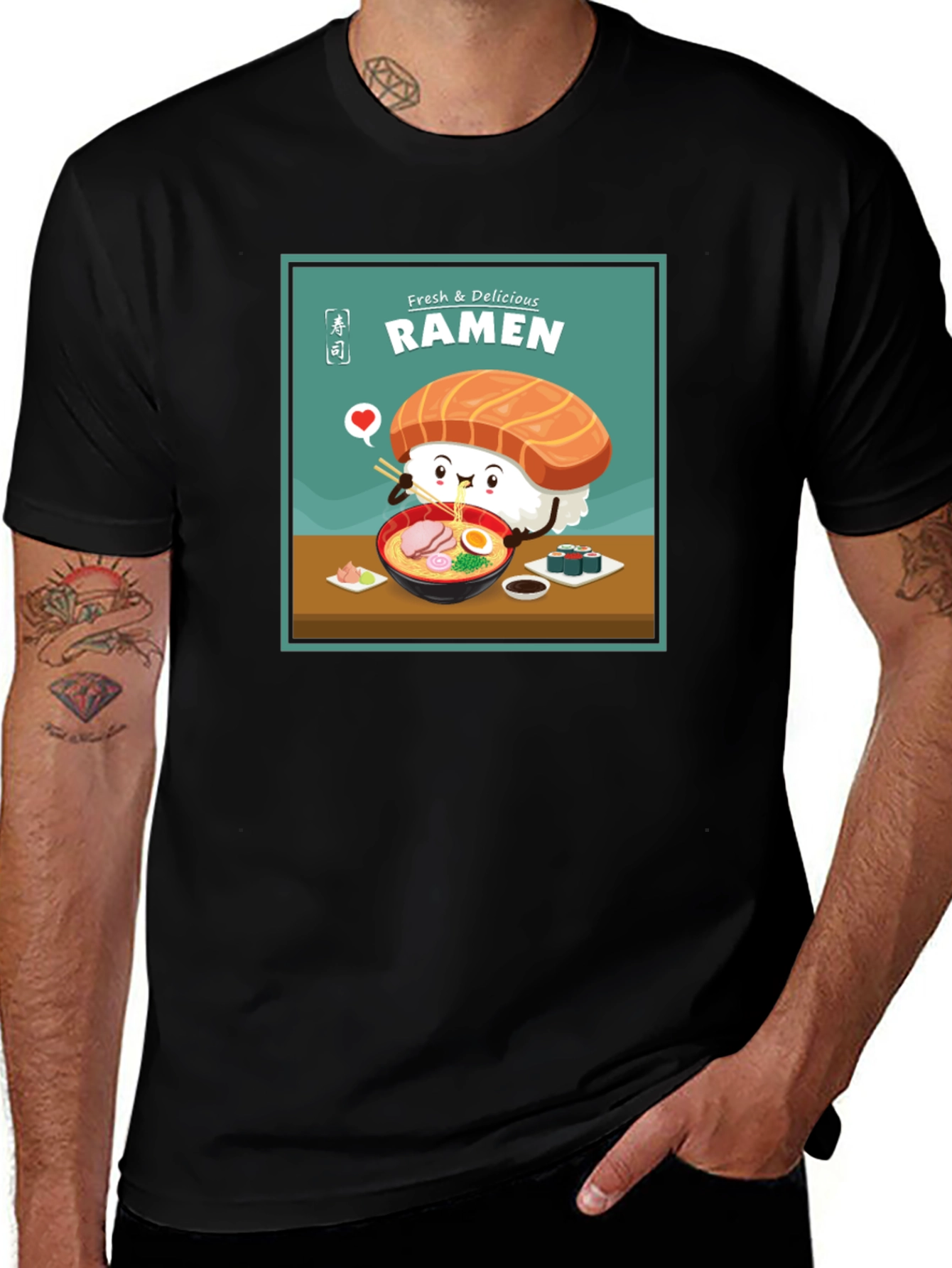 Ramen Lover T-Shirt - Sushi Cartoon