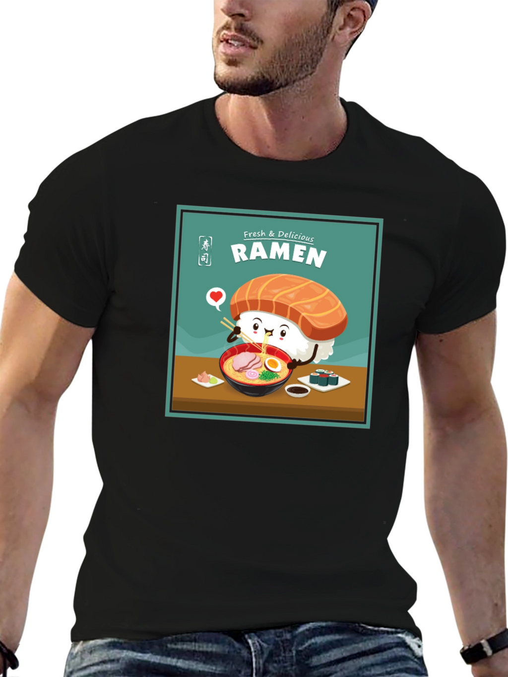Ramen Lover T-Shirt - Sushi Cartoon