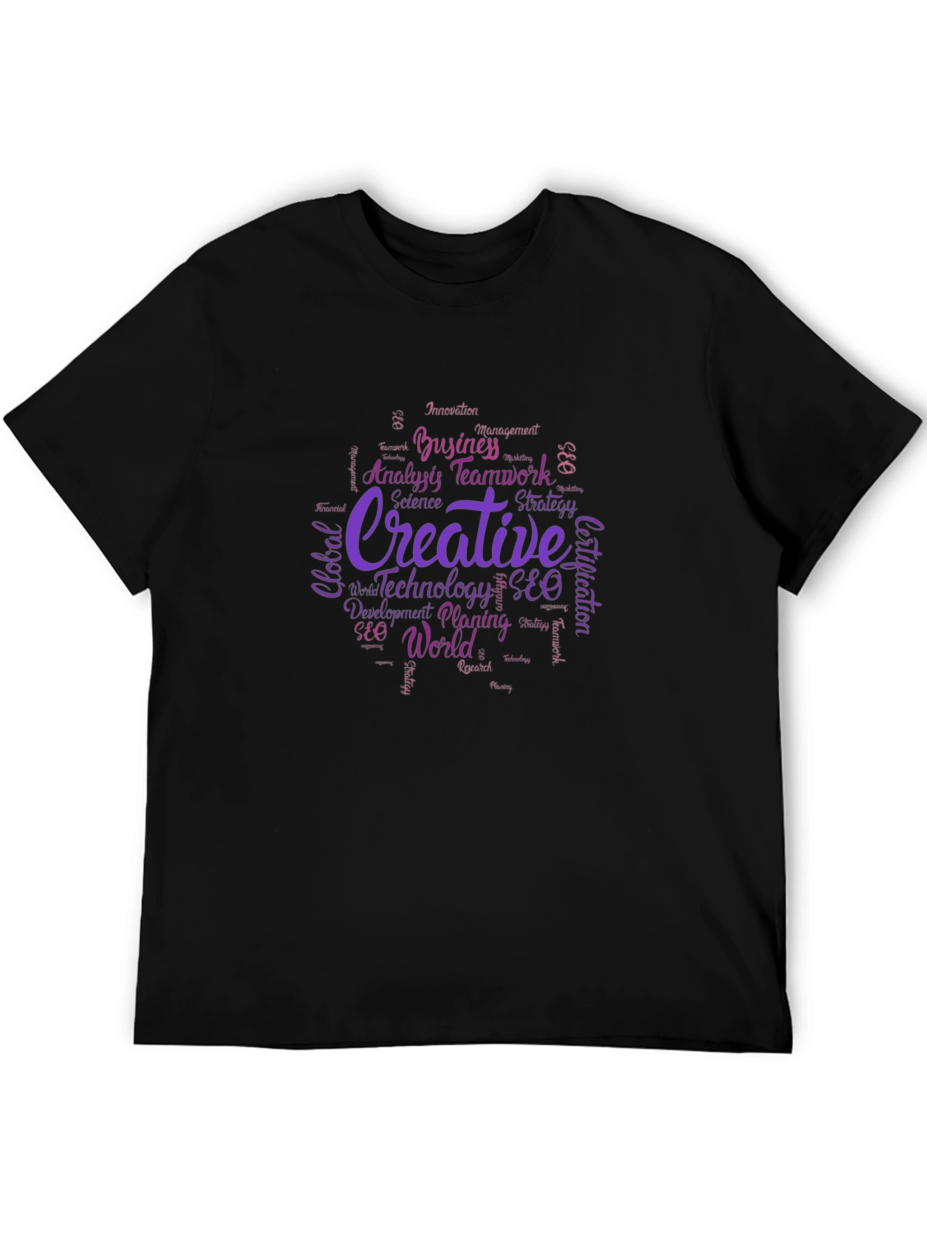 Creative Word Cloud Graphic T-Shirt