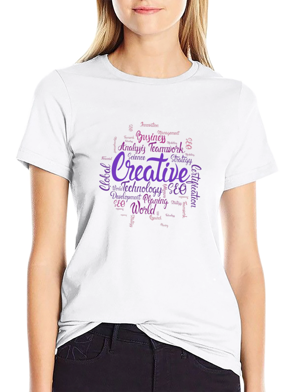 Creative Word Cloud Graphic T-Shirt