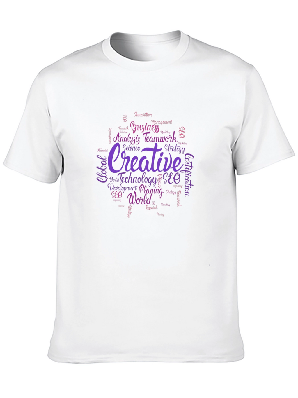 Creative Word Cloud Graphic T-Shirt