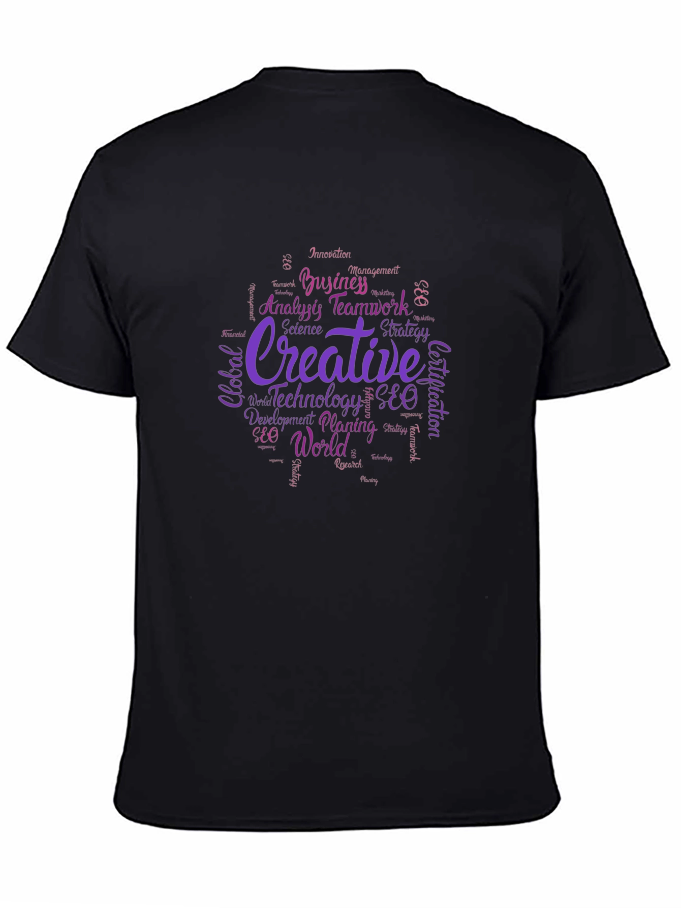 Creative Word Cloud Graphic T-Shirt