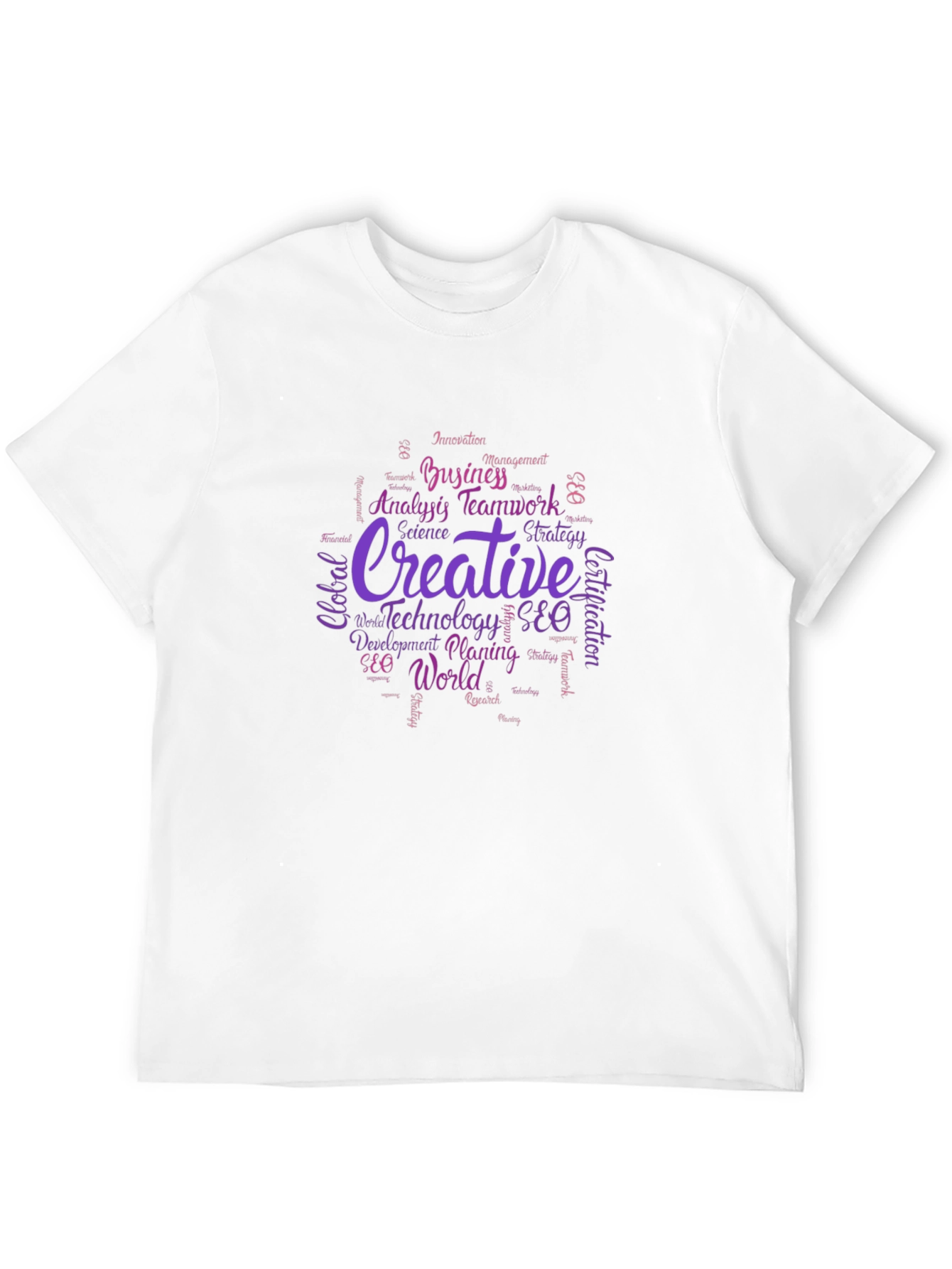 Creative Word Cloud Graphic T-Shirt