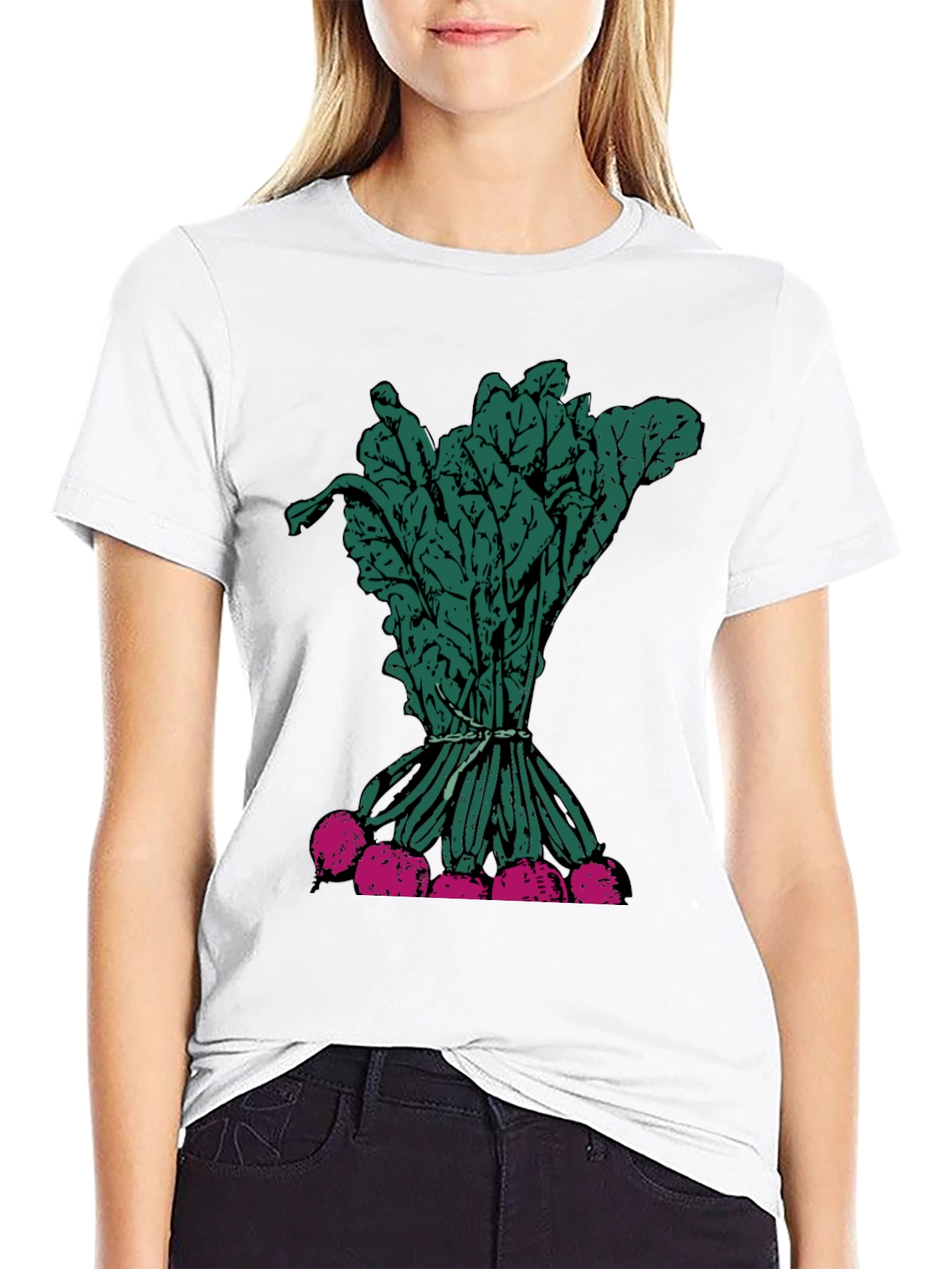 Radish Graphic T-Shirt - Bold Vegetable Design