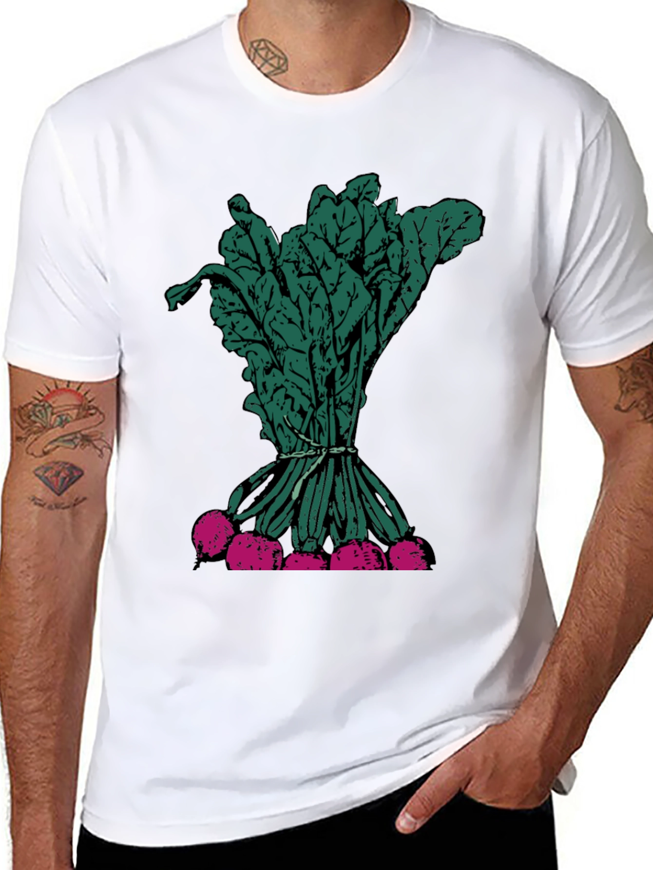 Radish Graphic T-Shirt - Bold Vegetable Design