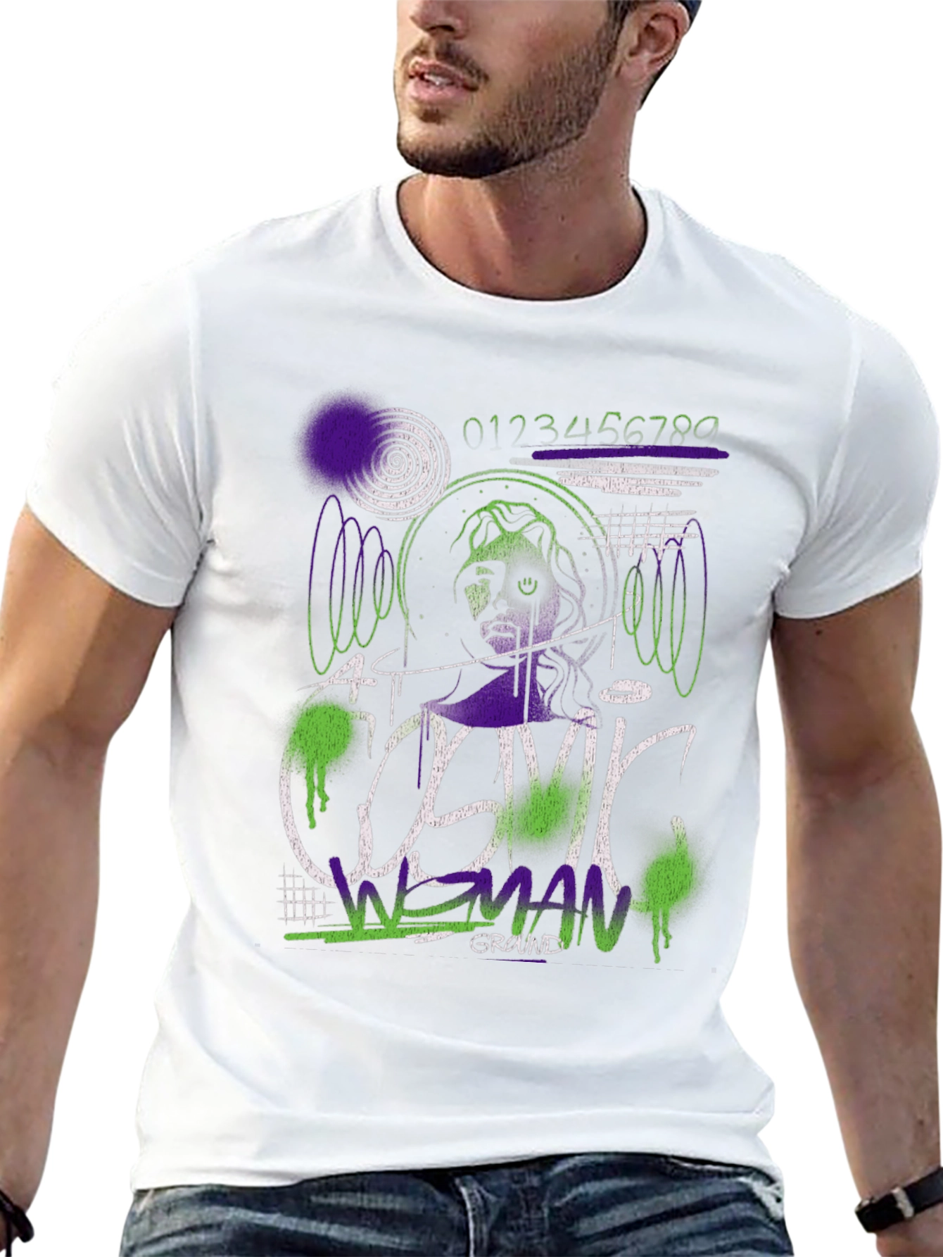 Cosmic Woman Graphic Tee - Modern Streetwear
