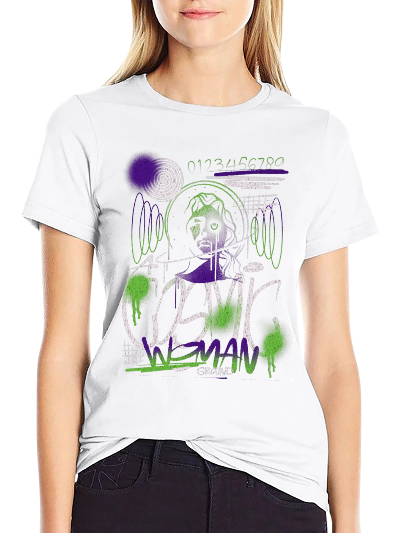 Cosmic Woman Graphic Tee - Modern Streetwear