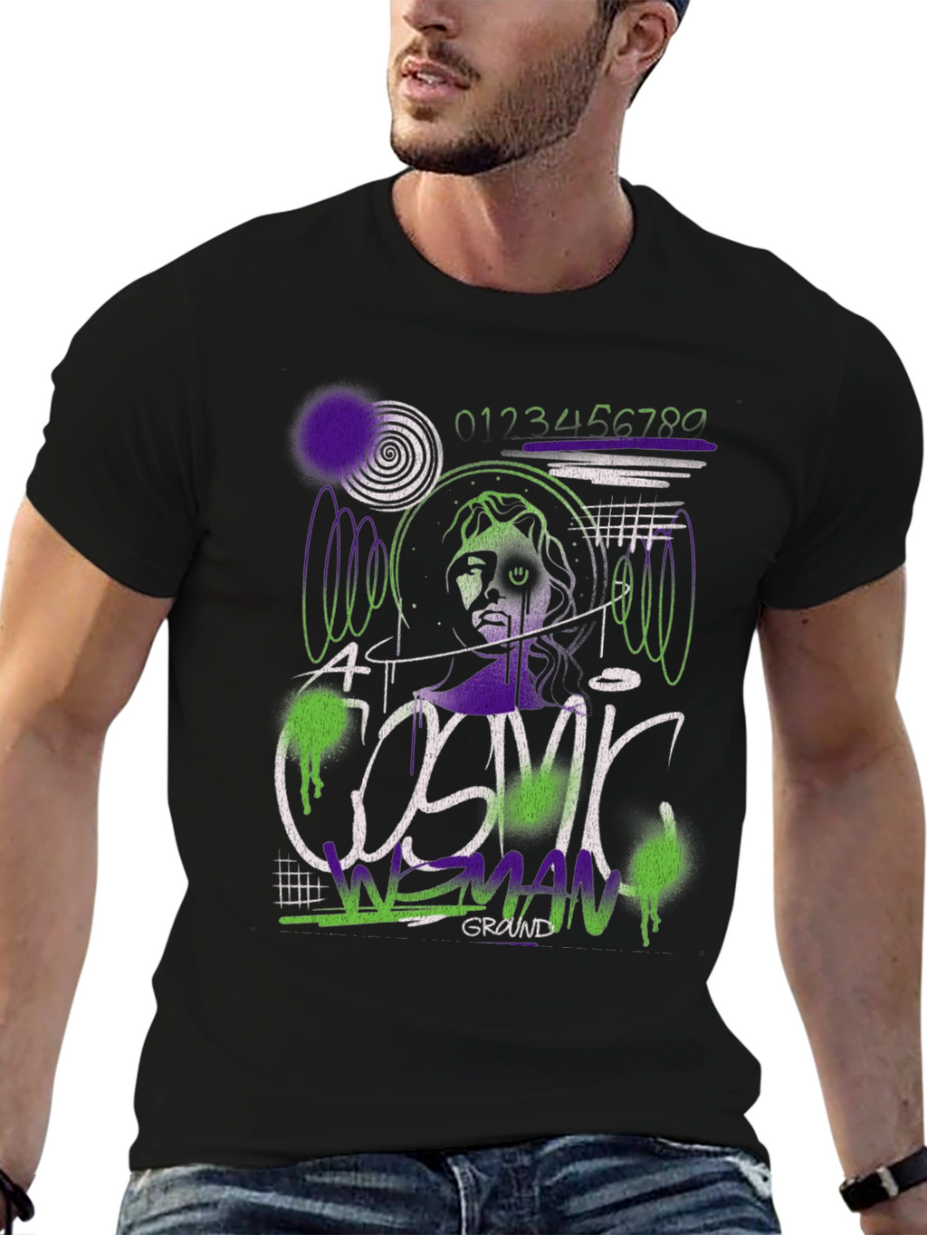 Cosmic Woman Graphic Tee - Modern Streetwear