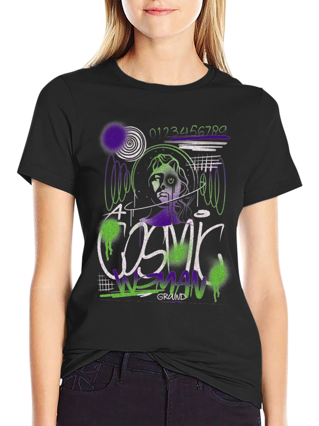 Cosmic Woman Graphic Tee - Modern Streetwear