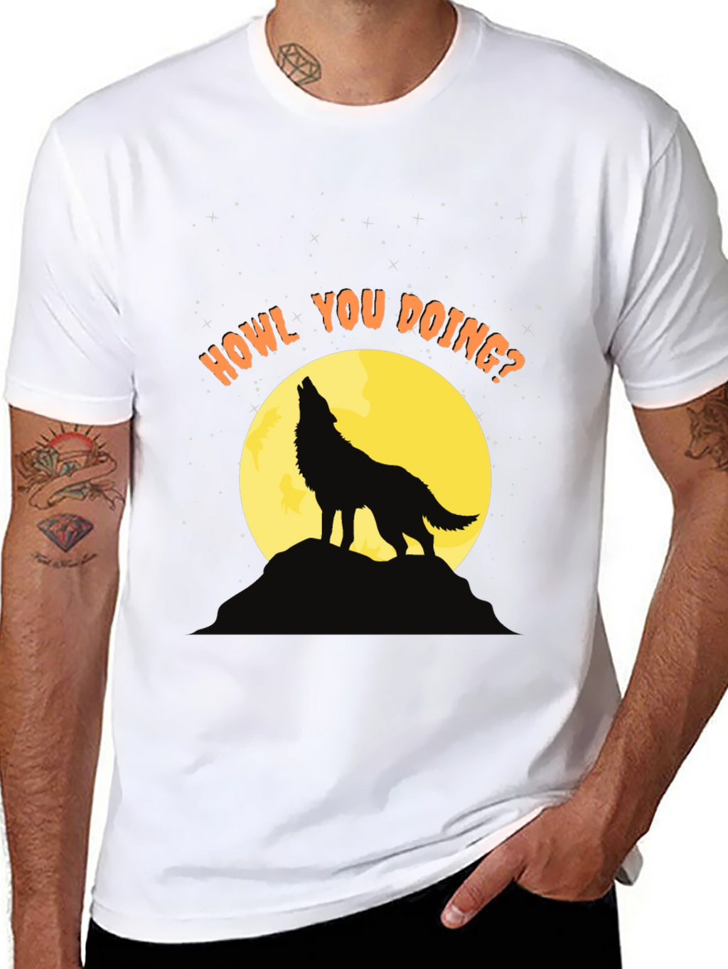 Howl You Doing? Wolf Graphic Tee