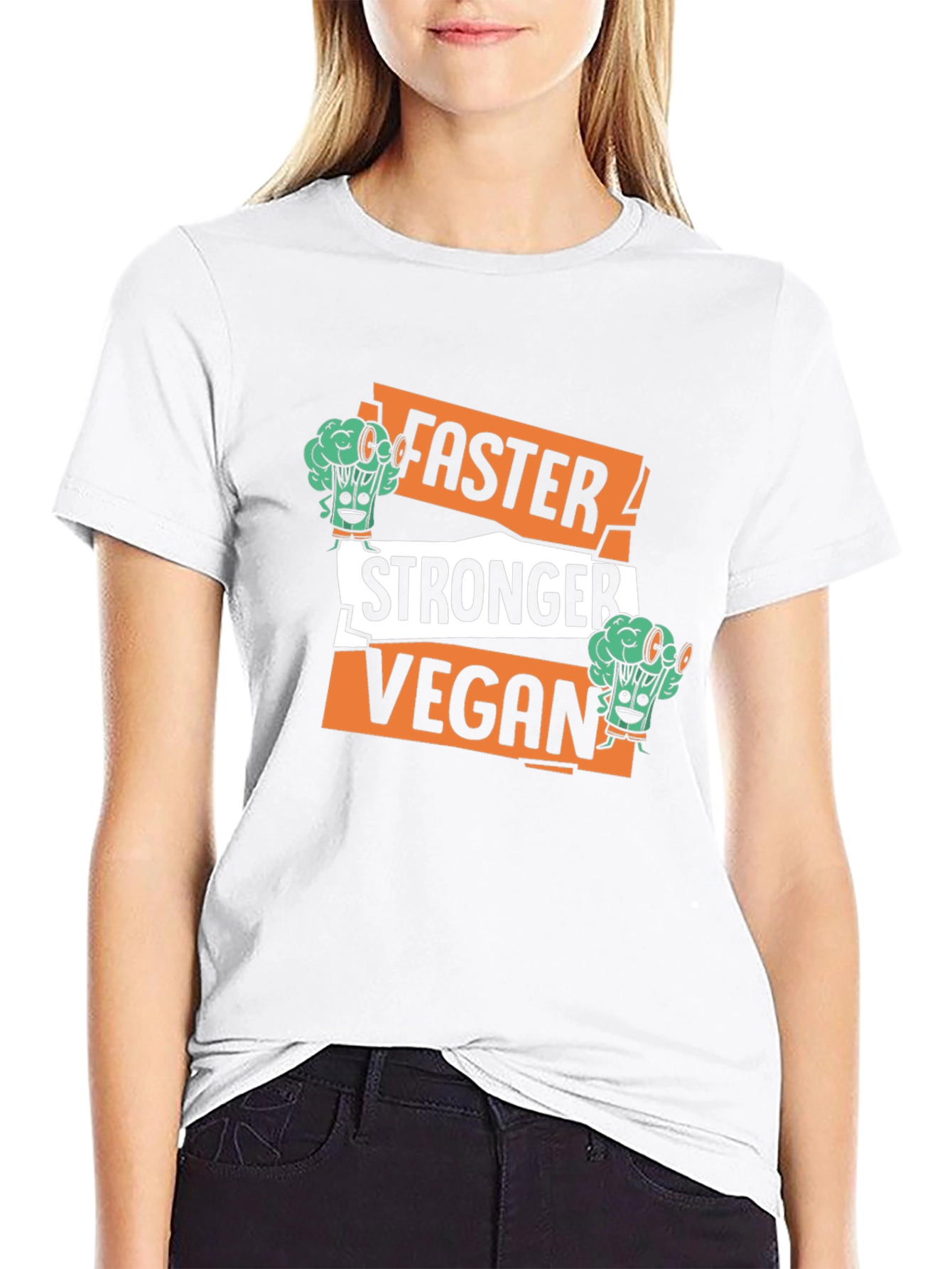 Faster Stronger Vegan Graphic Tee