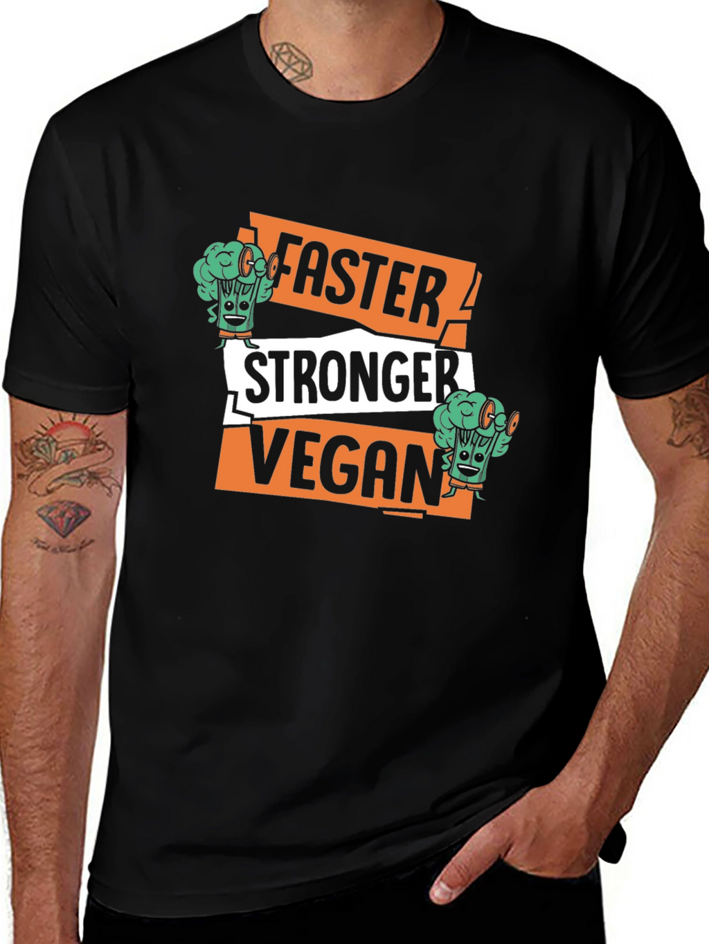 Faster Stronger Vegan Graphic Tee