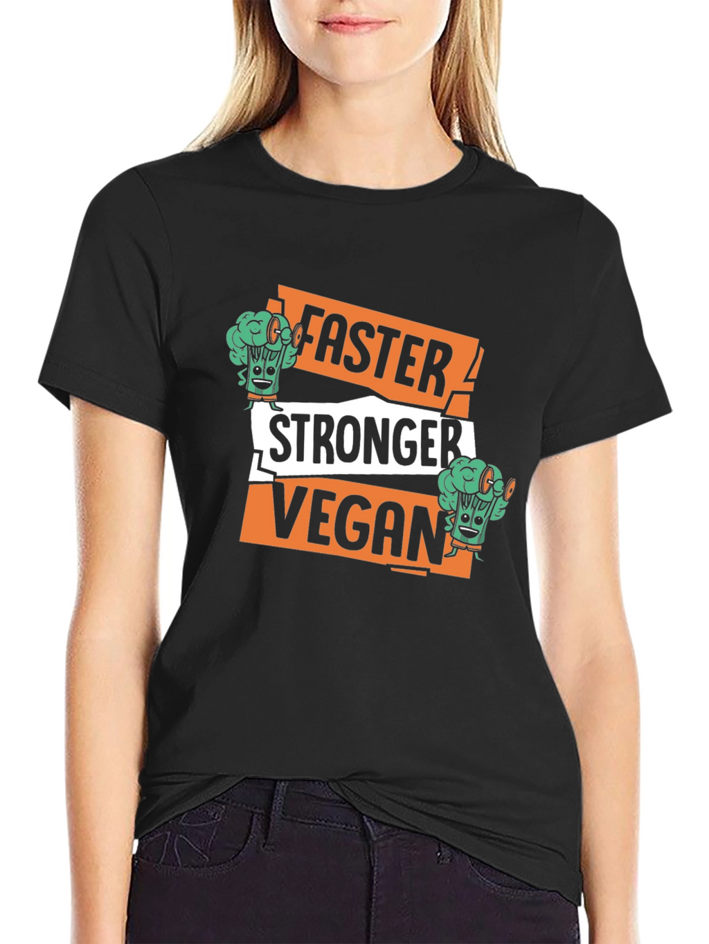 Faster Stronger Vegan Graphic Tee