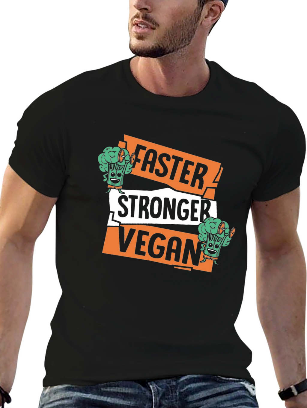 Faster Stronger Vegan Graphic Tee