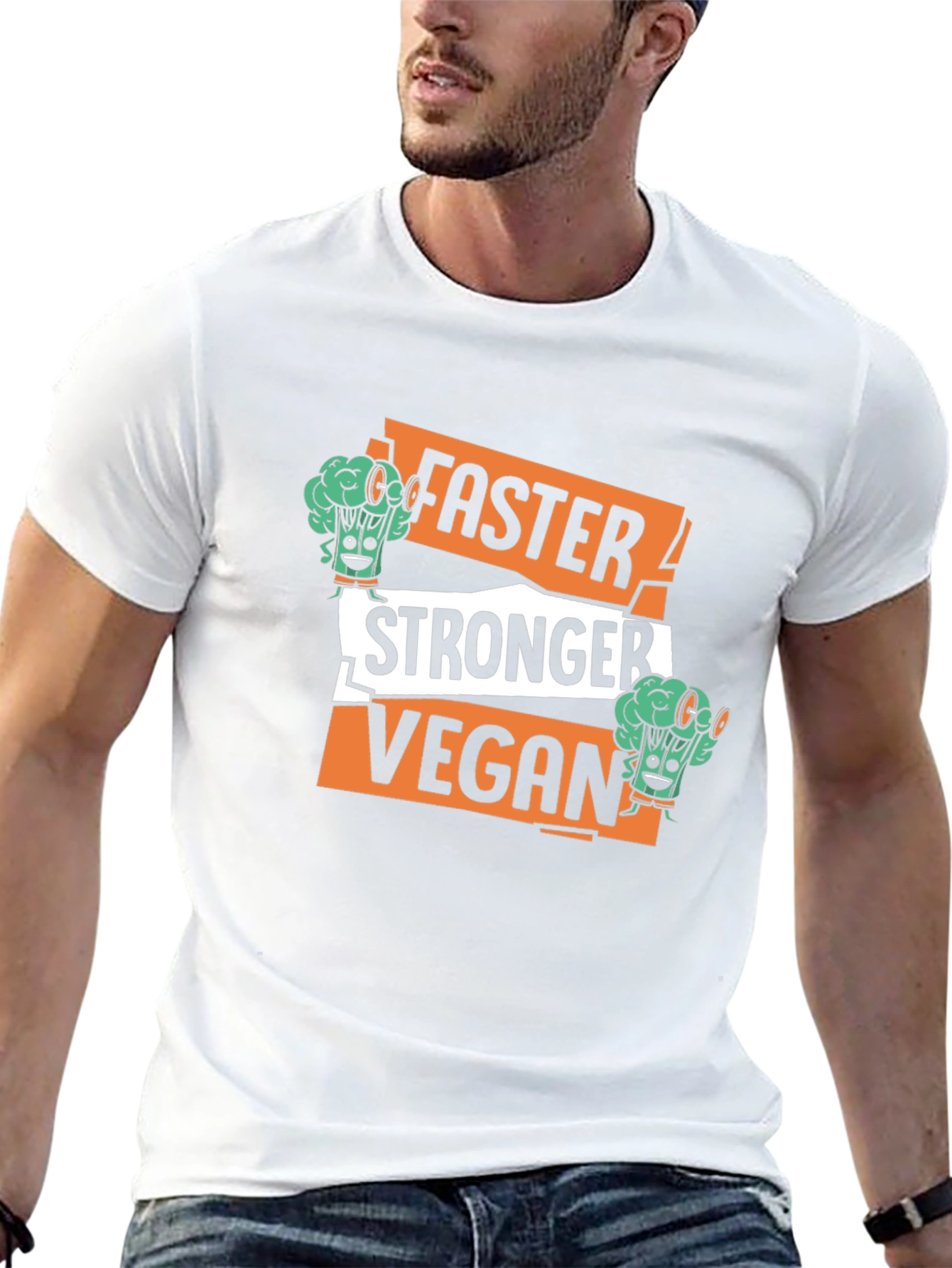 Faster Stronger Vegan Graphic Tee