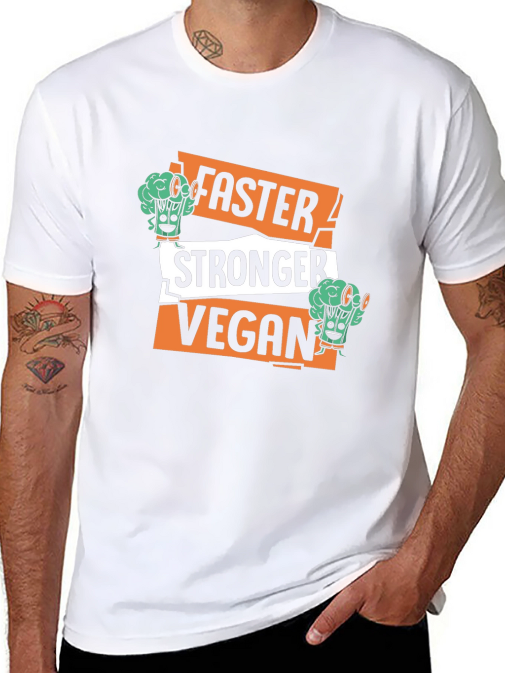 Faster Stronger Vegan Graphic Tee