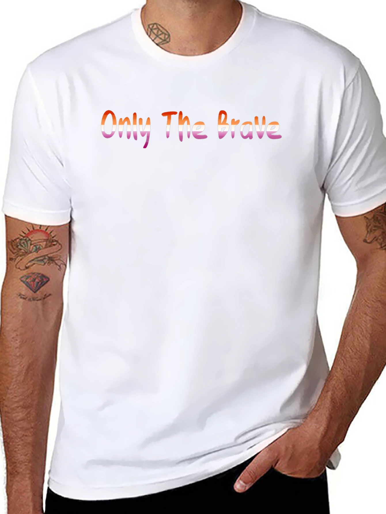 Only The Brave Lesbian Pride T-Shirt