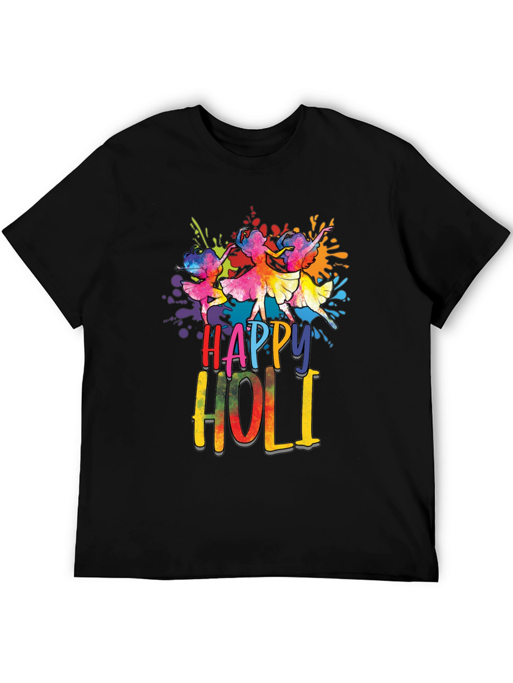 Happy Holi Dancers Graphic T-Shirt