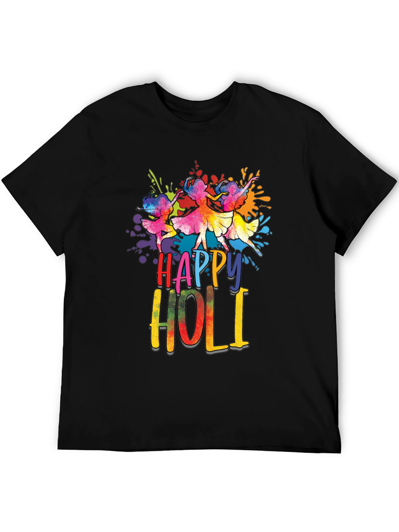 Happy Holi Dancers Graphic T-Shirt
