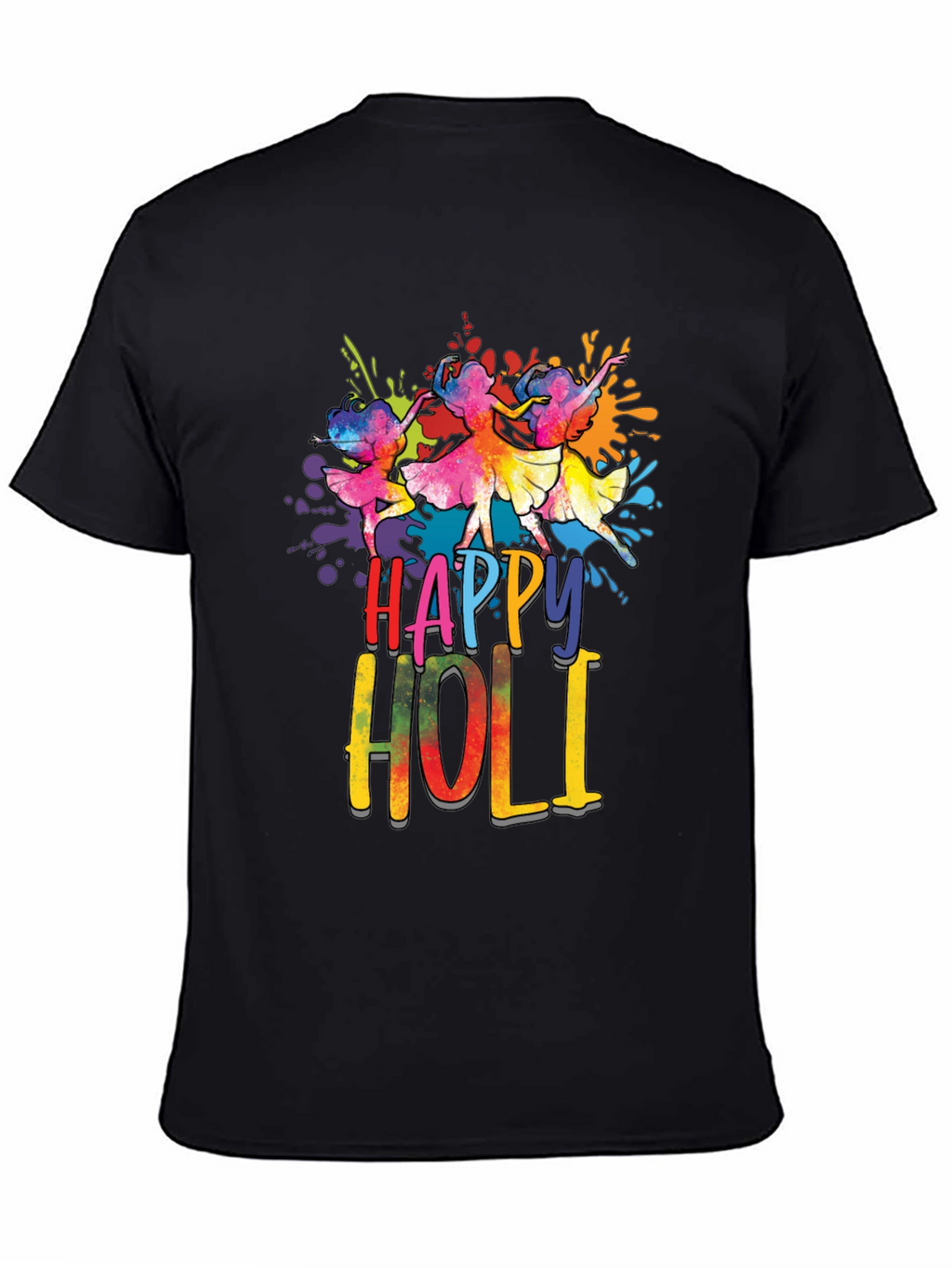 Happy Holi Dancers Graphic T-Shirt