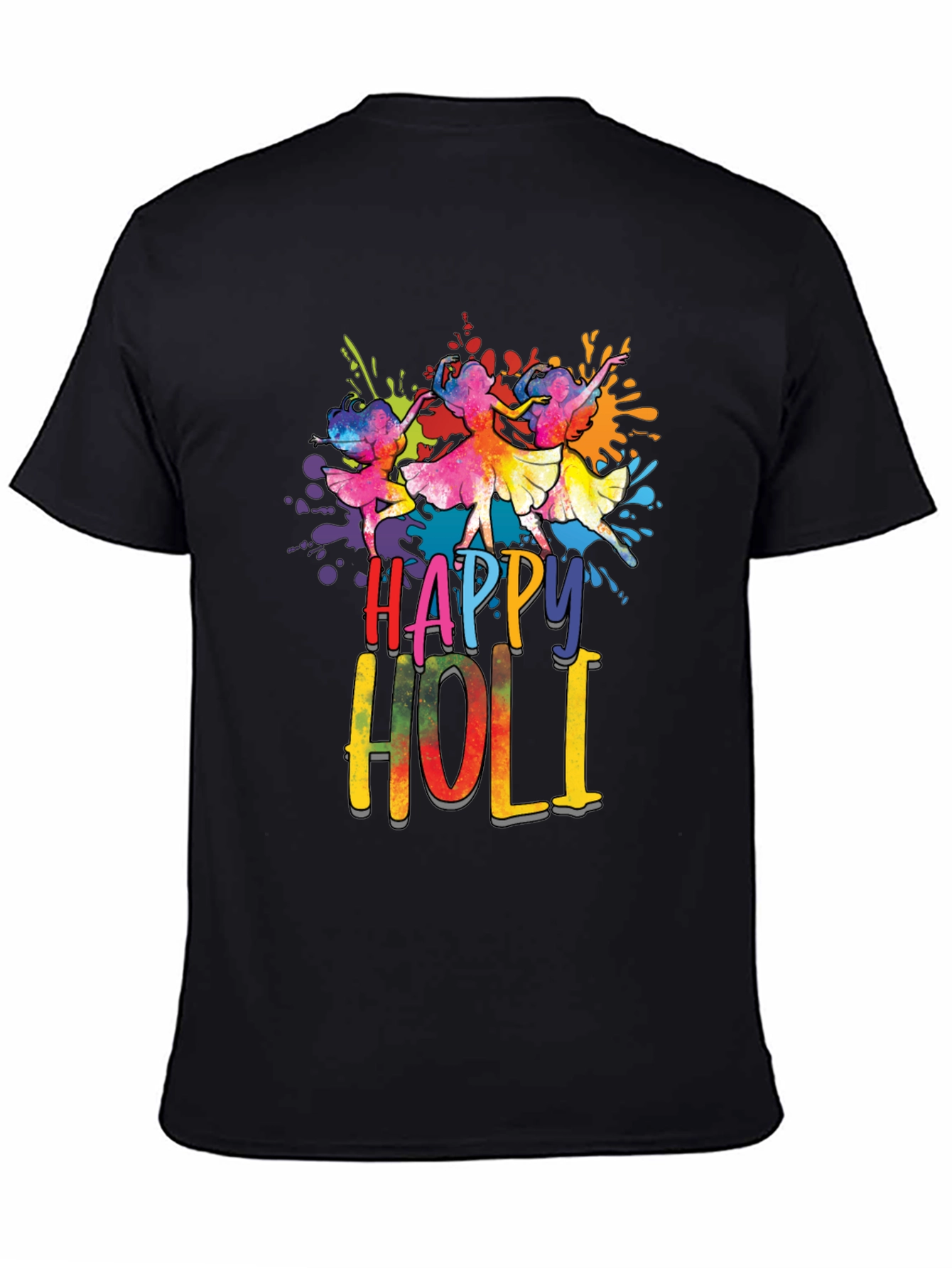 Happy Holi Dancers Graphic T-Shirt
