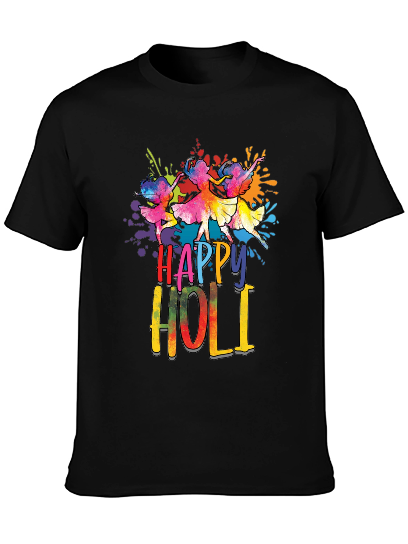 Happy Holi Dancers Graphic T-Shirt